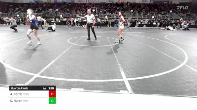 110-118.2 lbs Quarterfinal - Jasmine Norris, Ground Zero Wrestling Club vs Gracelynn Hursh, Marshfield Youth Wrestling