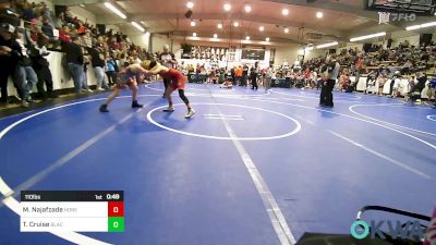 110 lbs Consolation - Muhammed Najafzade, Honey Badgers Wrestling Club vs Tate Cruise, Black Fox Wrestling Club