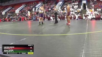 190 lbs Quarterfinals (8 Team) - Jacob Dixon, Bronson HS vs Sean Sayer, Manchester HS