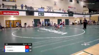 120 lbs Round 5 (6 Team) - LUKE THOMAS, UNION COUNTY vs TERRY EASLEY, CENTRAL INDIANA ACADEMY OF WRESTLING