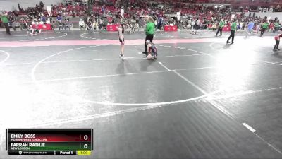 85 lbs Cons. Round 5 - Emily Boss, Monroe Wrestling Club vs Farrah Rathje, New London