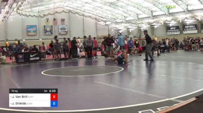 74 kg Quarterfinal - John Van Brill, NJRTC vs Josh Shields, Sunkist Kids Wrestling Club