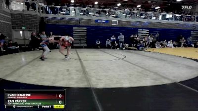 138 lbs Cons. Semi - Zan Parker, Southern Idaho Wrestling Club vs Evan Serafine, Fighting Squirrels