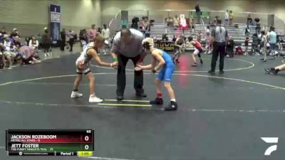 65 lbs Round 5 (6 Team) - Jett Foster, The Funky Singlets Teal vs Jackson Rozeboom, Metro All Stars