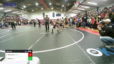 46 lbs Round Of 16 - Jaxon Ditmore, Dark Cloud Wrestling Club vs Emerson Braun, Owasso Takedown Club