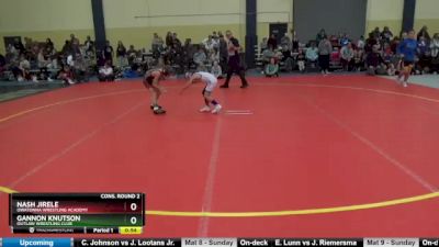 55 lbs Cons. Round 2 - Nash Jirele, Owatonna Wrestling Academy vs Gannon Knutson, Outlaw Wrestling Club