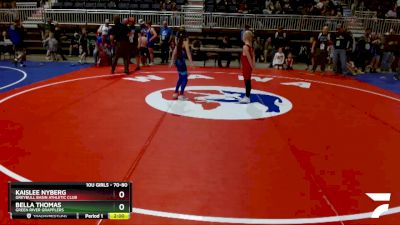 70-80 lbs 3rd Place Match - Kaislee Nyberg, Greybull Basin Athletic Club vs Bella Thomas, Green River Grapplers