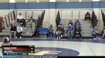 49 lbs Semis (4 Team) - REID BAAS, Franklin Community vs Harlee Munoz, Mishawaka