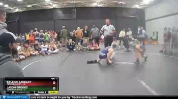 70 lbs Jaxon Brooks, Team Bear White vs Kyleigh Langley, Team Bear Navy