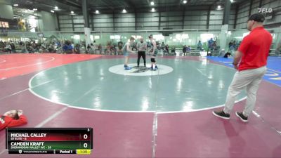 144 lbs Semis (4 Team) - Camden Kraft, SHENANDOAH VALLEY WC vs Michael Calley, D1 ELITE