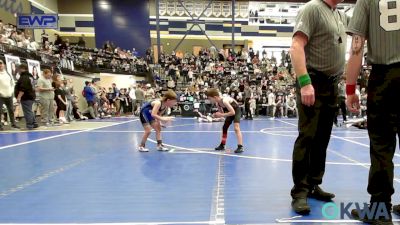 55 lbs Quarterfinal - Kasen Shouse, Cowboy Wrestling Club vs Waylon Helvey, Team Guthrie Wrestling