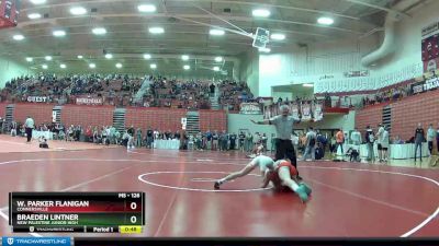 126 lbs Champ. Round 2 - Braeden Lintner, New Palestine Junior High vs W. Parker Flanigan, Connersville