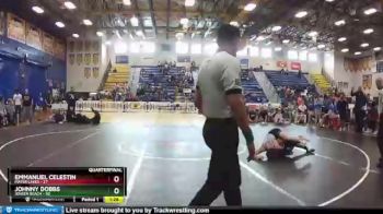 126 lbs Quarterfinals (8 Team) - Johnny Dobbs, Jensen Beach vs Emmanuel Celestin, Mater Lakes