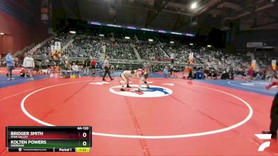 4A-120 lbs Semifinal - Kolten Powers, Sheridan vs Bridger Smith, Star Valley