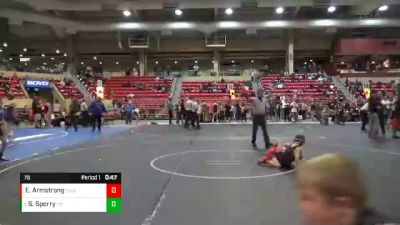 70 lbs Quarterfinal - Silas Sperry, TEAM GRINDHOUSE vs Elias Armstrong, Greater Heights Wrestling