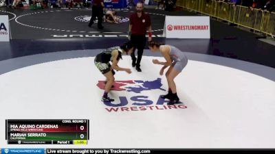 138 lbs Cons. Round 1 - Mariah Serrato, California vs Mia Aquino Cardenas, Spring Hills Wrestling