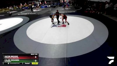 190 lbs Quarterfinal - Jacob Brooke, Corning PAL Wrestling vs Caleb Oksanen, California