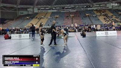 101 lbs Quarters & 1st Wb (16 Team) - Madison Avila, North Central College vs Megan Valdez, Lindenwood