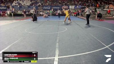 D 2 165 lbs Semifinal - Sawyer Pugh, St. Thomas More vs Beau Rabalais, Brusly