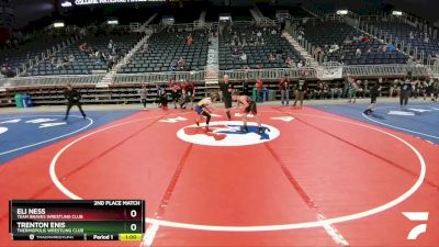 98 lbs 2nd Place Match - Eli Ness, Team Braves Wrestling Club vs Trenton Enis, Thermopolis Wrestling Club