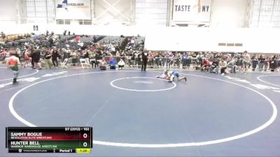 102 lbs Quarterfinal - Hunter Bell, Warrior Warehouse Wrestling vs Sammy Bogue, Revolution Elite Wrestling