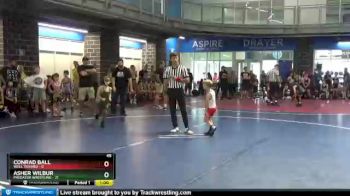 45 lbs Round 8 (10 Team) - Conrad Ball, Well Trained vs Asher Wilbur, Predator Wrestling