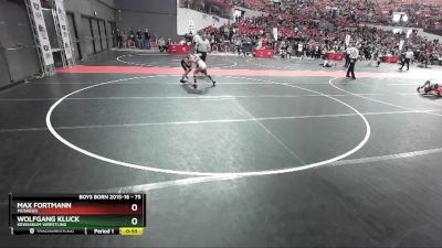 75 lbs Cons. Round 5 - Max Fortmann, Muskego vs Wolfgang Kluck, Kewaskum Wrestling