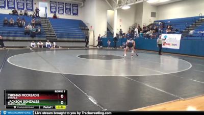 165 lbs Round 1 - Jackson Gonzales, Cornell College vs Thomas McCreadie, Dubuque