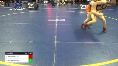 145 lbs Round Of 32 - Jake Mundorff, Ligonier Valley vs Dylan Brokenshire, Millville