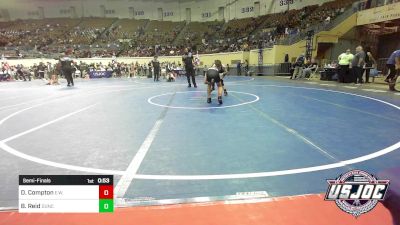 100 lbs Semifinal - Darrell Compton, Elgin Wrestling vs Braylen Reid, Duncan Demon Wrestling