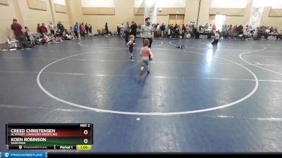 39 lbs Cons. Round 2 - Creed Christensen, Altamont Longhorn Wrestling vs Koen Robinson, Shootbox