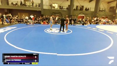 138 lbs Champ. Round 1 - Henry Martin Schultz, SC vs Josiah Gutierrez, WA