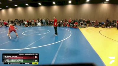 110 lbs Quarterfinal - Roman Estes, Coppell Stars Wrestling Club vs Maximus Lupardus, All American Wrestling Club