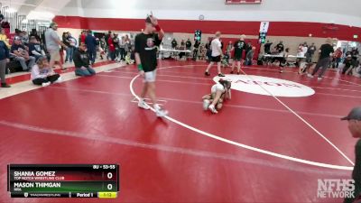 53-55 lbs Round 3 - Mason Thimgan, HRA vs Shania Gomez, Top Notch Wrestling Club