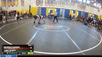 220 lbs Quarterfinals (8 Team) - Tobby Rooney, Jensen Beach vs Brandon Marrero, Mater Lakes Academy