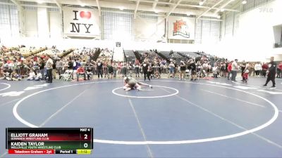 136 lbs Quarterfinal - Kaiden Taylor, Wellsville Youth Wrestling Club vs Elliott Graham, Gowanda Wrestling Club