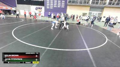 113 lbs Quarterfinal - Jacob Fitzpatrick, MN vs Nolan Brown, MT