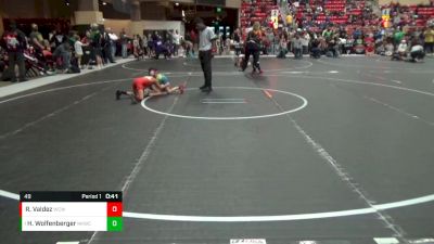 49 lbs Quarterfinal - Hagan Wolfenberger, Keystone Kids Wrestling Club vs Roman Valdez, Wesley Club Wrestling