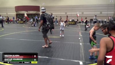 44 lbs Semifinal - Huntlee Holbrook, Mat Psycho vs Weston Olvera, Sanderson Wrestling Academy