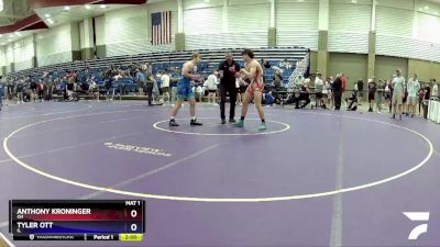 182 lbs Quarterfinal - Anthony Kroninger, OH vs Tyler Ott, IL