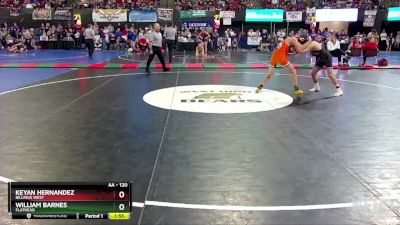 AA - 120 lbs Semifinal - William Barnes, Flathead vs Keyan Hernandez, Billings West