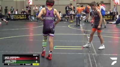 82 lbs Round 2 (6 Team) - Jace Underhill, Belding Black vs Jaxon Theis, Untouchables