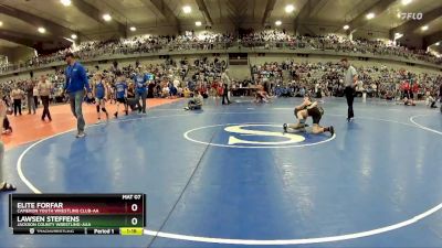 90 lbs Champ. Round 1 - Elite Forfar, Cameron Youth Wrestling Club-AA vs Lawsen Steffens, Jackson County Wrestling-AAA