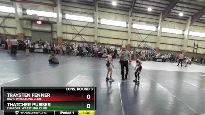 70 lbs Cons. Round 3 - Traysten Fenner, Davis Wrestling Club vs Thatcher Purser, Charger Wrestling Club