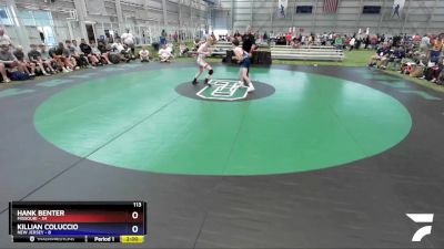 113 lbs 4th Wrestleback (16 Team) - Hank Benter, Missouri vs Killian Coluccio, New Jersey