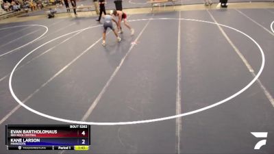 160 lbs Cons. Semi - Evan Bartholomaus, Red Rock Central vs Kane Larson, Minnesota