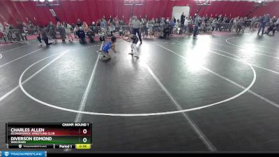 92 lbs Champ. Round 1 - Charles Allen, Oconomowoc Wrestling Club vs Diverson Edmond, Wisconsin