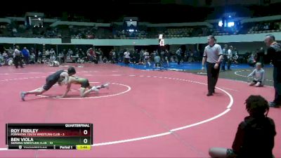 100 lbs Quarterfinal - Roy Fridley, Powhatan Youth Wrestling Club vs Ben Viola, Samurai Wrestling Club