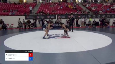 59 kg Cons 16 #2 - Ariana Valdivia, California vs River Todd, California