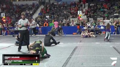 70 lbs Semifinal - Henzley Matthies, St. Francis vs Penny Dolinar, Piper